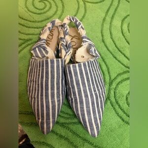 Sam Edelman pointed-toe flats, specifically identified as the "River" model.